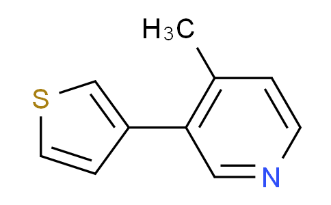 CAS No. 1187170-05-3, 4-Methyl-3-(thiophen-3-yl)pyridine