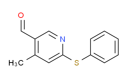 CAS No. 1355190-78-1, 4-Methyl-6-(phenylthio)nicotinaldehyde