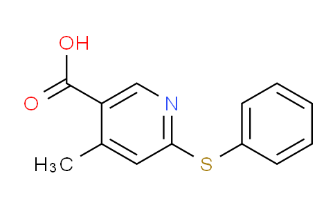 CAS No. 1355230-60-2, 4-Methyl-6-(phenylthio)nicotinic acid