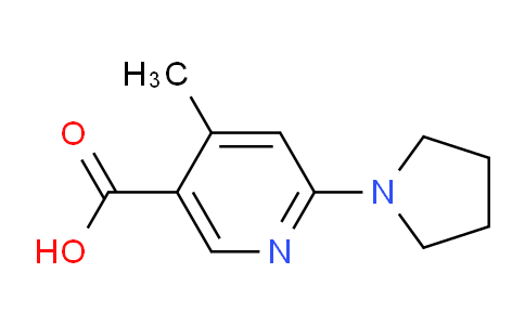 CAS No. 1355226-96-8, 4-Methyl-6-(pyrrolidin-1-yl)nicotinic acid