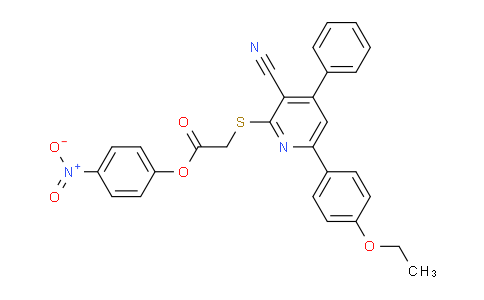 CAS No. 332101-15-2, 4-Nitrophenyl 2-((3-cyano-6-(4-ethoxyphenyl)-4-phenylpyridin-2-yl)thio)acetate