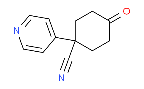 CAS No. 1240620-56-7, 4-Oxo-1-(pyridin-4-yl)cyclohexanecarbonitrile