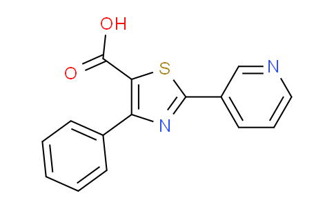 CAS No. 51492-89-8, 4-Phenyl-2-(pyridin-3-yl)thiazole-5-carboxylic acid
