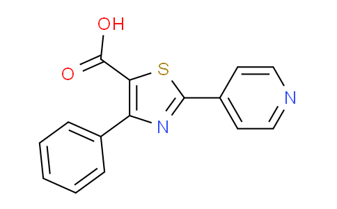 CAS No. 1225963-57-4, 4-Phenyl-2-(pyridin-4-yl)thiazole-5-carboxylic acid