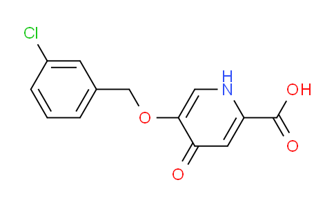 CAS No. 1269534-73-7, 5-((3-Chlorobenzyl)oxy)-4-oxo-1,4-dihydropyridine-2-carboxylic acid