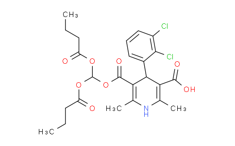 CAS No. 1546624-19-4, 5-((Bis(butyryloxy)methoxy)carbonyl)-4-(2,3-dichlorophenyl)-2,6-dimethyl-1,4-dihydropyridine-3-carboxylic acid