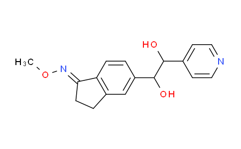 CAS No. 405554-64-5, 5-(1,2-Dihydroxy-2-(pyridin-4-yl)ethyl)-2,3-dihydro-1H-inden-1-one O-methyl oxime