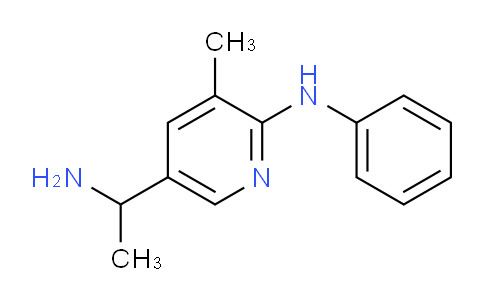 CAS No. 1355215-84-7, 5-(1-Aminoethyl)-3-methyl-N-phenylpyridin-2-amine