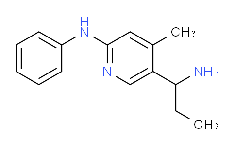 CAS No. 1355191-55-7, 5-(1-Aminopropyl)-4-methyl-N-phenylpyridin-2-amine