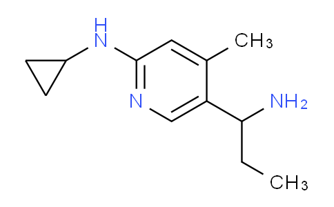 CAS No. 1355222-68-2, 5-(1-Aminopropyl)-N-cyclopropyl-4-methylpyridin-2-amine