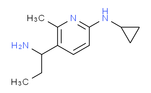 CAS No. 1355218-98-2, 5-(1-Aminopropyl)-N-cyclopropyl-6-methylpyridin-2-amine