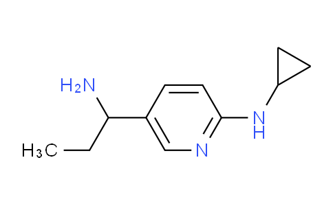 CAS No. 1355238-64-0, 5-(1-Aminopropyl)-N-cyclopropylpyridin-2-amine