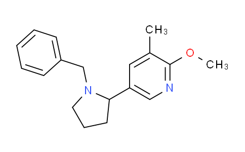 CAS No. 1352534-33-8, 5-(1-Benzylpyrrolidin-2-yl)-2-methoxy-3-methylpyridine