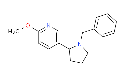 CAS No. 1352512-41-4, 5-(1-Benzylpyrrolidin-2-yl)-2-methoxypyridine