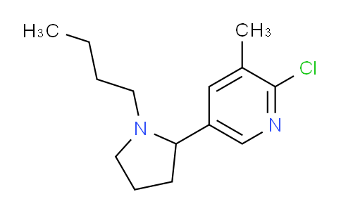 CAS No. 1352527-16-2, 5-(1-Butylpyrrolidin-2-yl)-2-chloro-3-methylpyridine