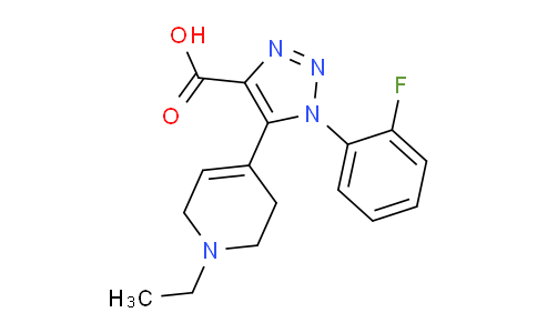 CAS No. 1707594-53-3, 5-(1-Ethyl-1,2,3,6-tetrahydropyridin-4-yl)-1-(2-fluorophenyl)-1H-1,2,3-triazole-4-carboxylic acid