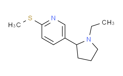 CAS No. 1352523-58-0, 5-(1-Ethylpyrrolidin-2-yl)-2-(methylthio)pyridine