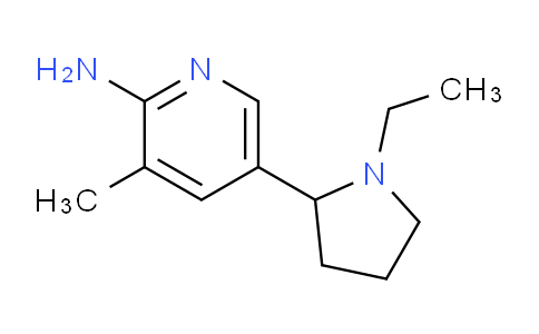 CAS No. 1352505-14-6, 5-(1-Ethylpyrrolidin-2-yl)-3-methylpyridin-2-amine