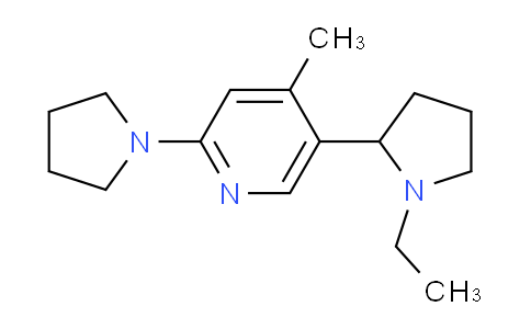 CAS No. 1352540-45-4, 5-(1-Ethylpyrrolidin-2-yl)-4-methyl-2-(pyrrolidin-1-yl)pyridine