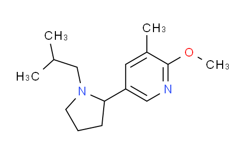 CAS No. 1352534-44-1, 5-(1-Isobutylpyrrolidin-2-yl)-2-methoxy-3-methylpyridine