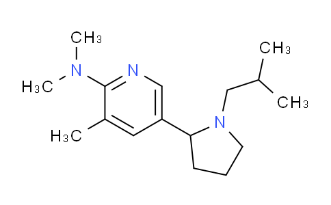 CAS No. 1352499-73-0, 5-(1-Isobutylpyrrolidin-2-yl)-N,N,3-trimethylpyridin-2-amine
