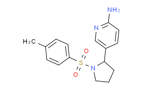 CAS No. 1352516-10-9, 5-(1-Tosylpyrrolidin-2-yl)pyridin-2-amine