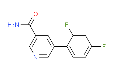 CAS No. 1346691-67-5, 5-(2,4-Difluorophenyl)nicotinamide