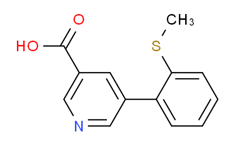 CAS No. 1261964-02-6, 5-(2-(Methylthio)phenyl)nicotinic acid