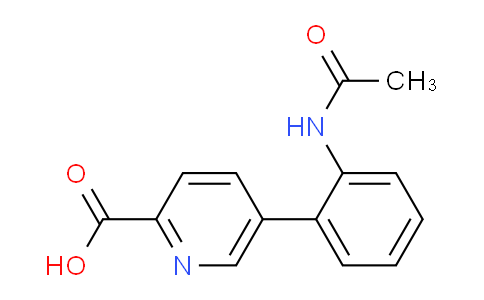 CAS No. 1242339-62-3, 5-(2-Acetamidophenyl)picolinic acid