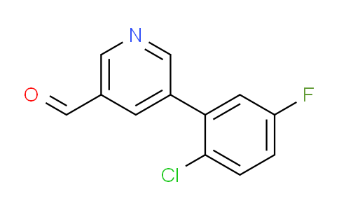 CAS No. 1346692-31-6, 5-(2-Chloro-5-fluorophenyl)nicotinaldehyde