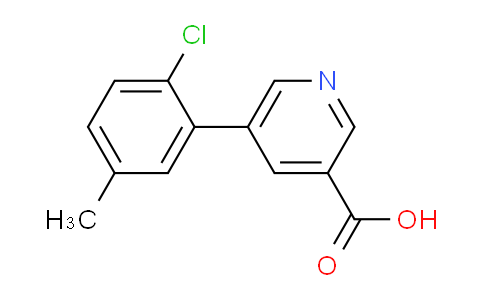 CAS No. 1365272-57-6, 5-(2-Chloro-5-methylphenyl)pyridine-3-carboxylic acid