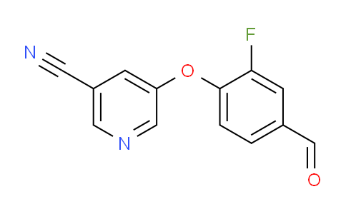 CAS No. 1369256-11-0, 5-(2-Fluoro-4-formylphenoxy)nicotinonitrile