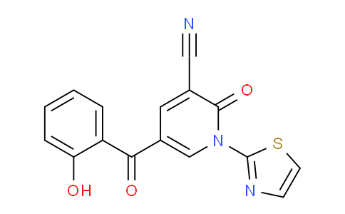 CAS No. 725717-42-0, 5-(2-Hydroxybenzoyl)-2-oxo-1-(thiazol-2-yl)-1,2-dihydropyridine-3-carbonitrile