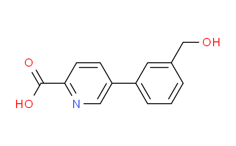 CAS No. 1261953-99-4, 5-(3-(Hydroxymethyl)phenyl)picolinic acid