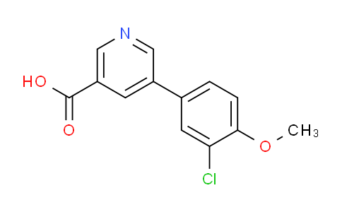CAS No. 1261960-17-1, 5-(3-Chloro-4-methoxyphenyl)nicotinic acid
