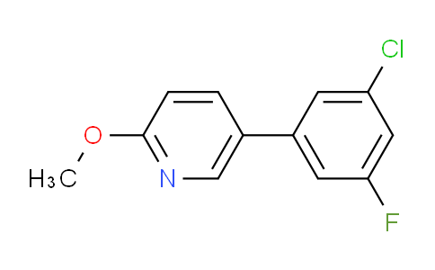 CAS No. 1393442-33-5, 5-(3-Chloro-5-fluorophenyl)-2-methoxypyridine