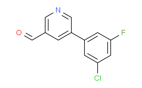 CAS No. 1346692-20-3, 5-(3-Chloro-5-fluorophenyl)nicotinaldehyde