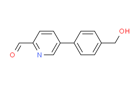CAS No. 1429099-29-5, 5-(4-(Hydroxymethyl)phenyl)picolinaldehyde
