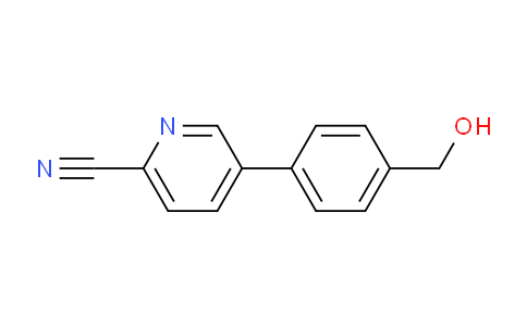 CAS No. 1349708-76-4, 5-(4-(Hydroxymethyl)phenyl)picolinonitrile