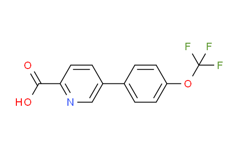CAS No. 851266-72-3, 5-(4-(Trifluoromethoxy)phenyl)picolinic acid