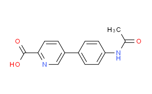 CAS No. 1242338-98-2, 5-(4-Acetamidophenyl)picolinic acid