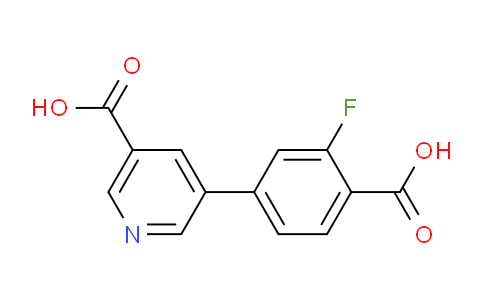 CAS No. 1258613-93-2, 5-(4-Carboxy-3-fluorophenyl)nicotinic acid