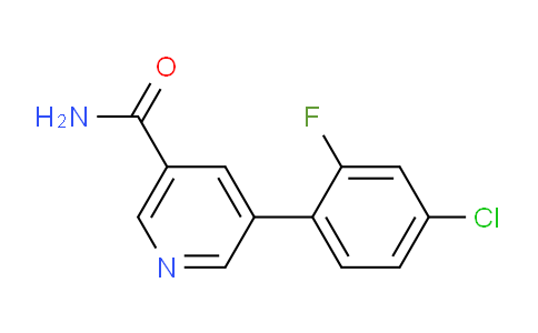 CAS No. 1346691-88-0, 5-(4-Chloro-2-fluorophenyl)nicotinamide