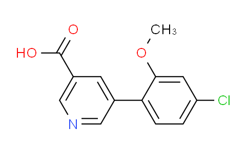 CAS No. 1261980-32-8, 5-(4-Chloro-2-methoxyphenyl)nicotinic acid