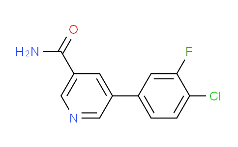 CAS No. 1346691-93-7, 5-(4-Chloro-3-fluorophenyl)nicotinamide