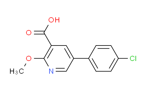 CAS No. 1261905-29-6, 5-(4-Chlorophenyl)-2-methoxynicotinic acid