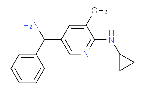 CAS No. 1355231-93-4, 5-(Amino(phenyl)methyl)-N-cyclopropyl-3-methylpyridin-2-amine