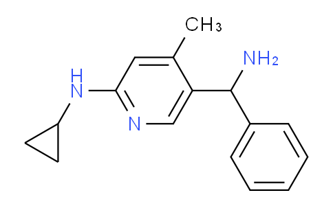 CAS No. 1355233-75-8, 5-(Amino(phenyl)methyl)-N-cyclopropyl-4-methylpyridin-2-amine