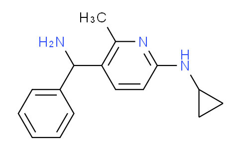 CAS No. 1355175-70-0, 5-(Amino(phenyl)methyl)-N-cyclopropyl-6-methylpyridin-2-amine