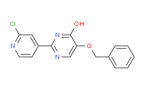 CAS No. 1333240-19-9, 5-(Benzyloxy)-2-(2-chloropyridin-4-yl)pyrimidin-4-ol
